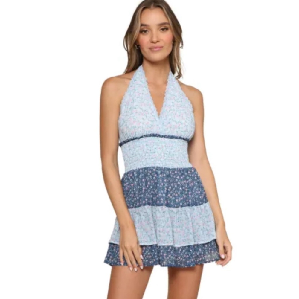 Halter Ditsy Dress